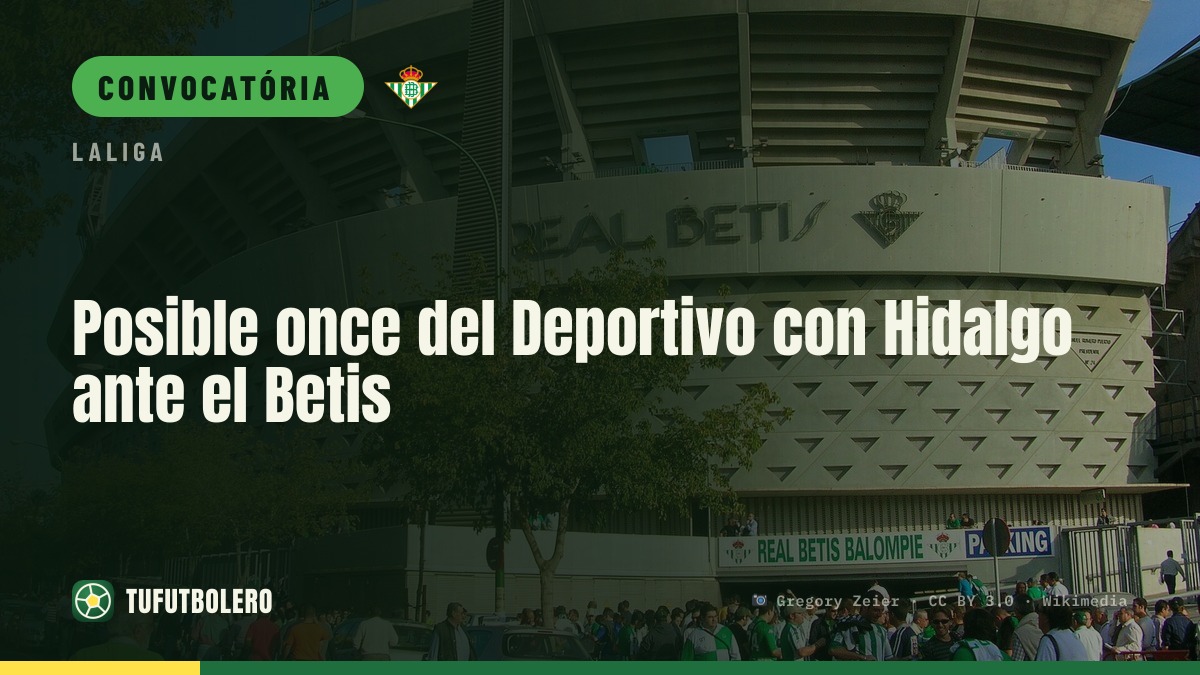Possível onze do Deportivo com Hidalgo vs Betis