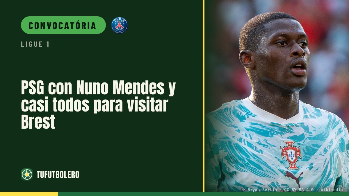 PSG com quase todos em Brest e Nuno Mendes de volta