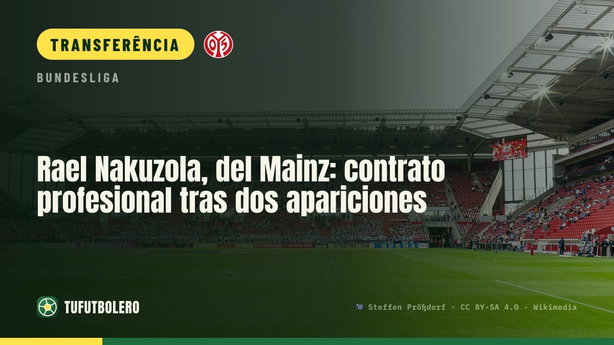 Rael Nakuzola no Mainz: contrato profissional após duas entradas na Bundesliga
