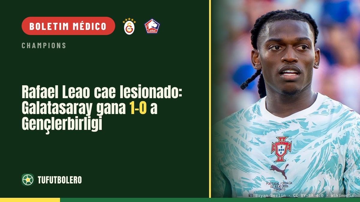 Rafael Leao lesionado: Galatasaray vence Gençlerbirligi por 1-0