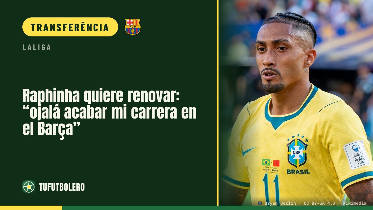 Raphinha quer renovar: “espero terminar a carreira no Barça”