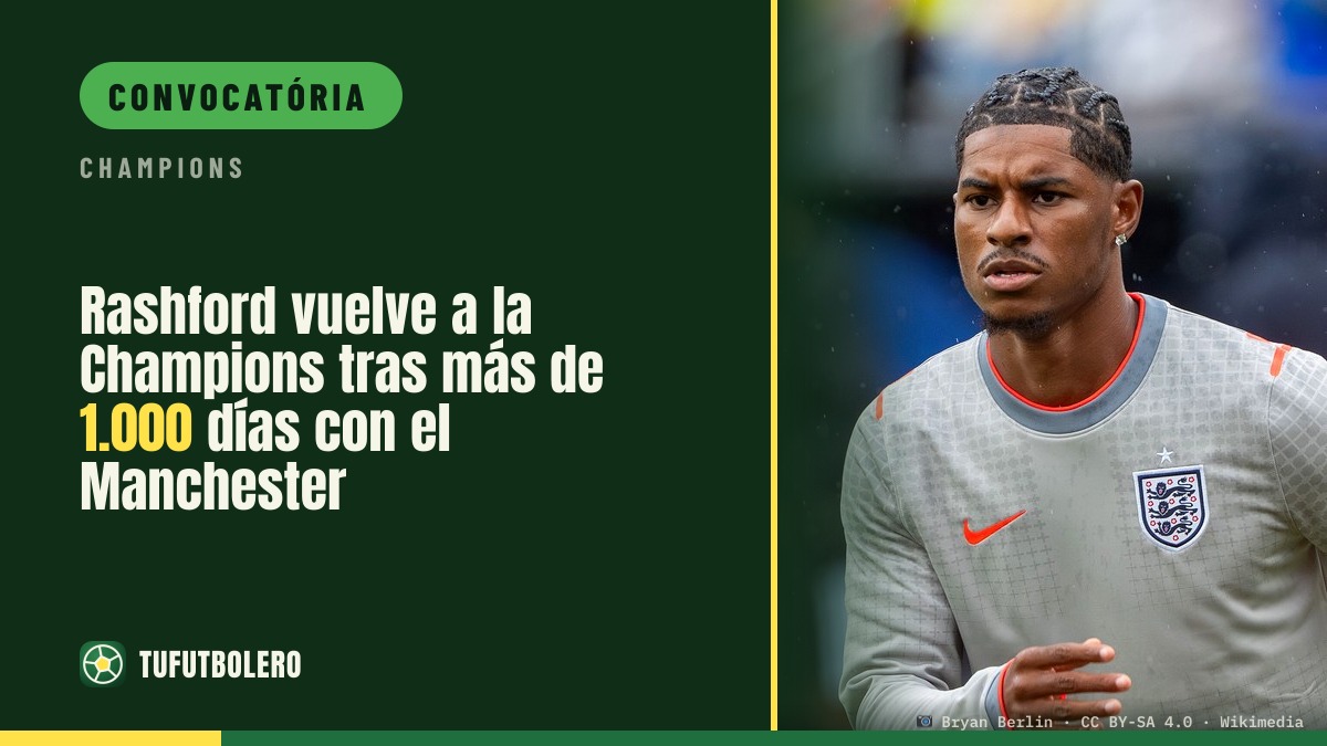 Rashford volta à Champions depois de mais de 1.000 dias pelo Manchester