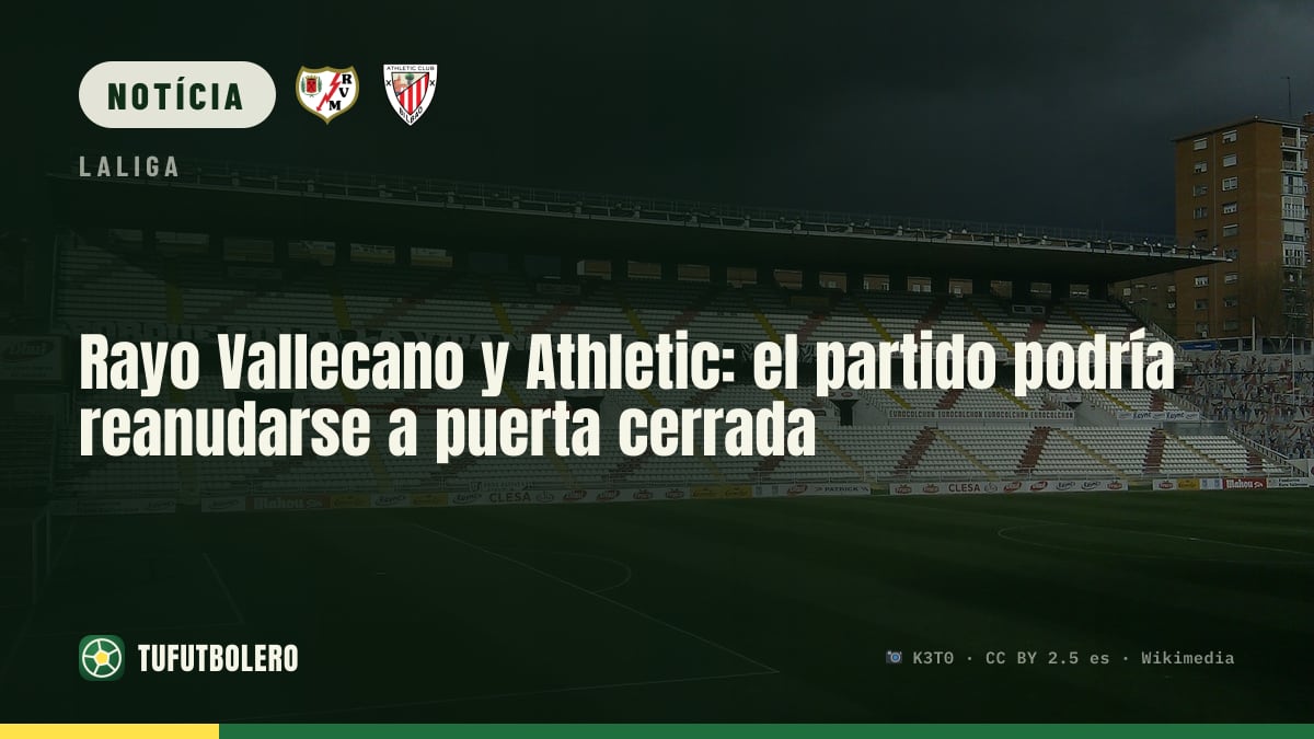 Rayo Vallecano e Athletic: jogo pode recomeçar sem público