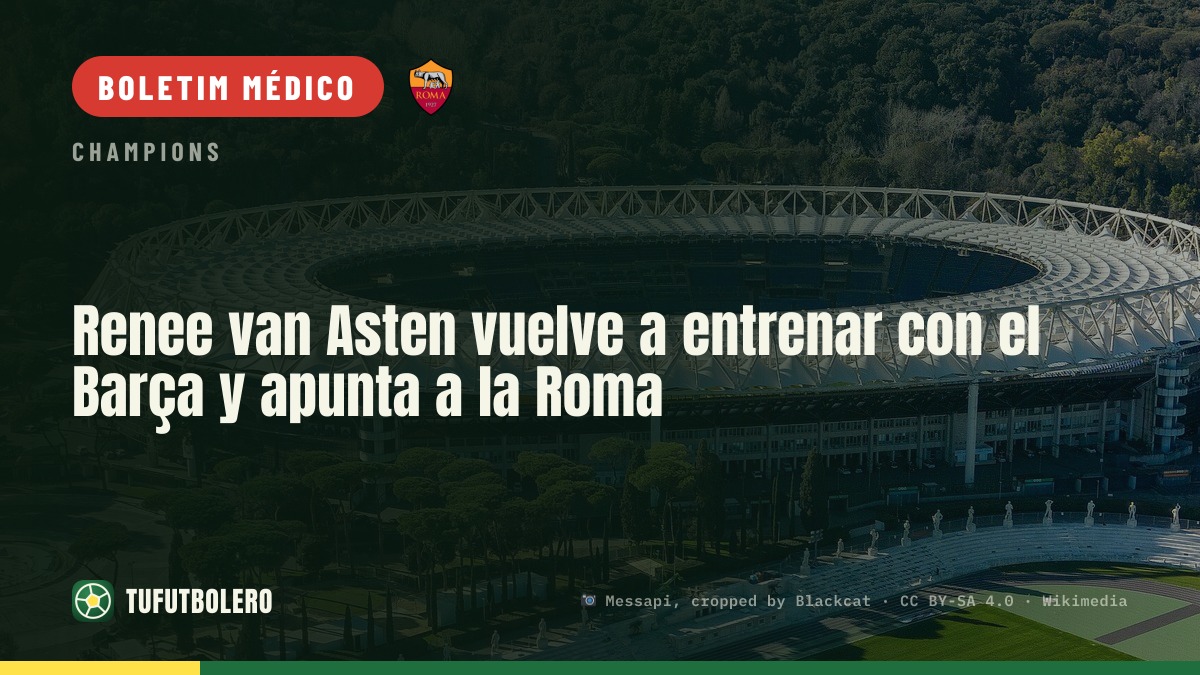 Renee van Asten volta aos treinos do Barça e mira a Roma