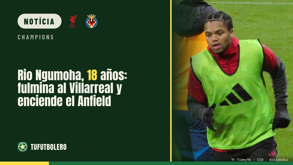 Rio Ngumoha, 18 anos: decide no 4-3 do Liverpool ao Villarreal