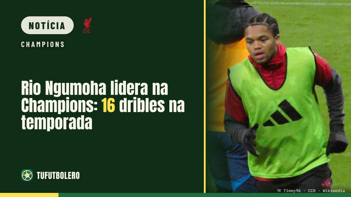 Rio Ngumoha lidera na Champions: 16 dribles na temporada