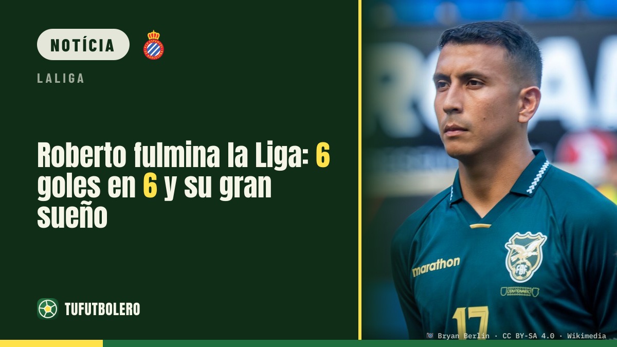 Roberto está a incendiar a Liga: 6 golos em 6 pelo Espanyol