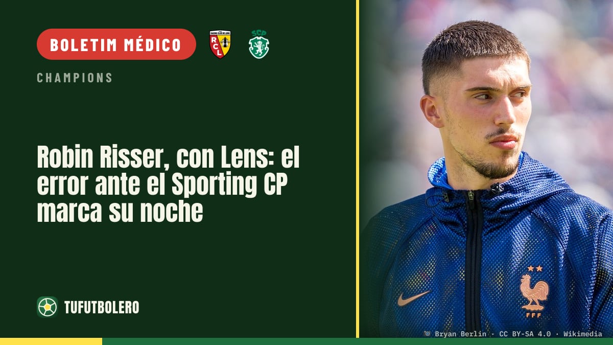 Robin Risser no Lens: erro na saída pesa contra o Sporting CP