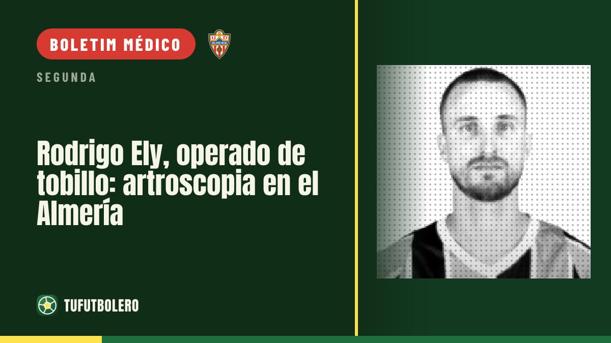 Rodrigo Ely operado ao tornozelo: artroscopia pelo Almería