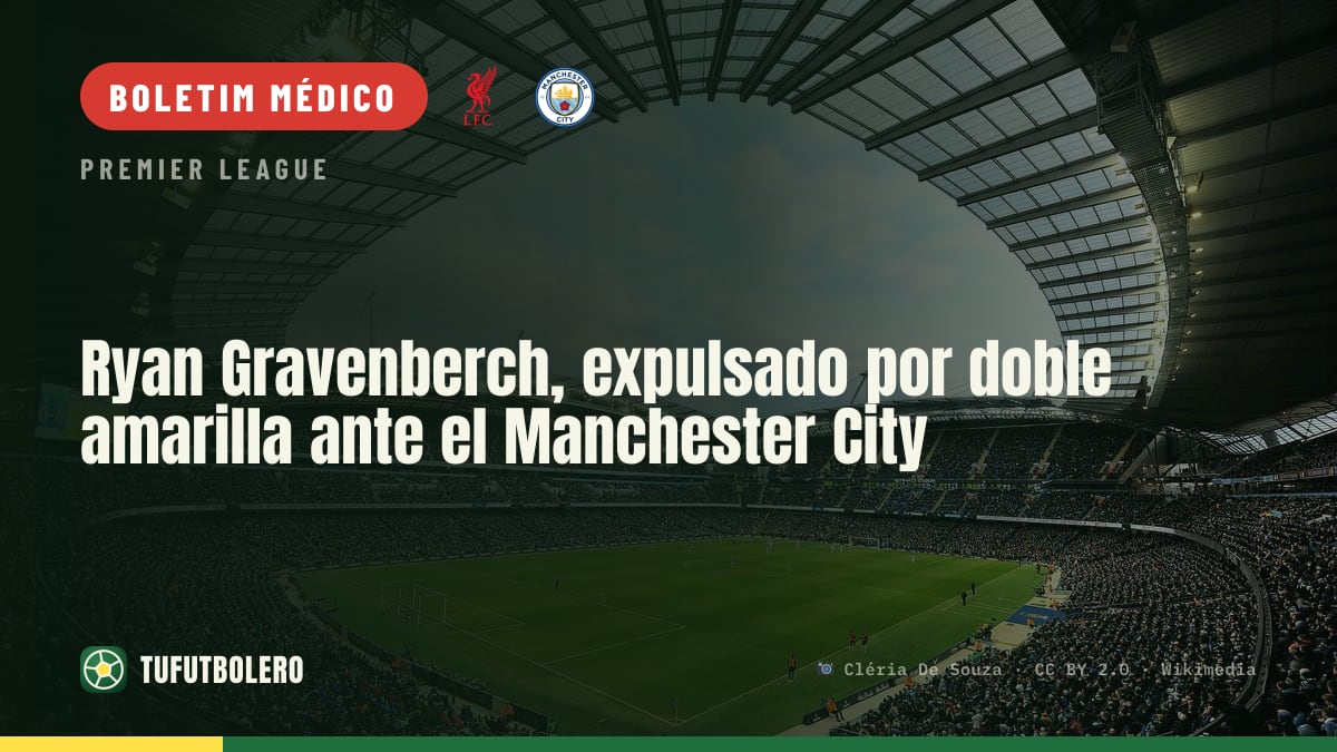 Ryan Gravenberch expulso por dupla advertência contra o Manchester City
