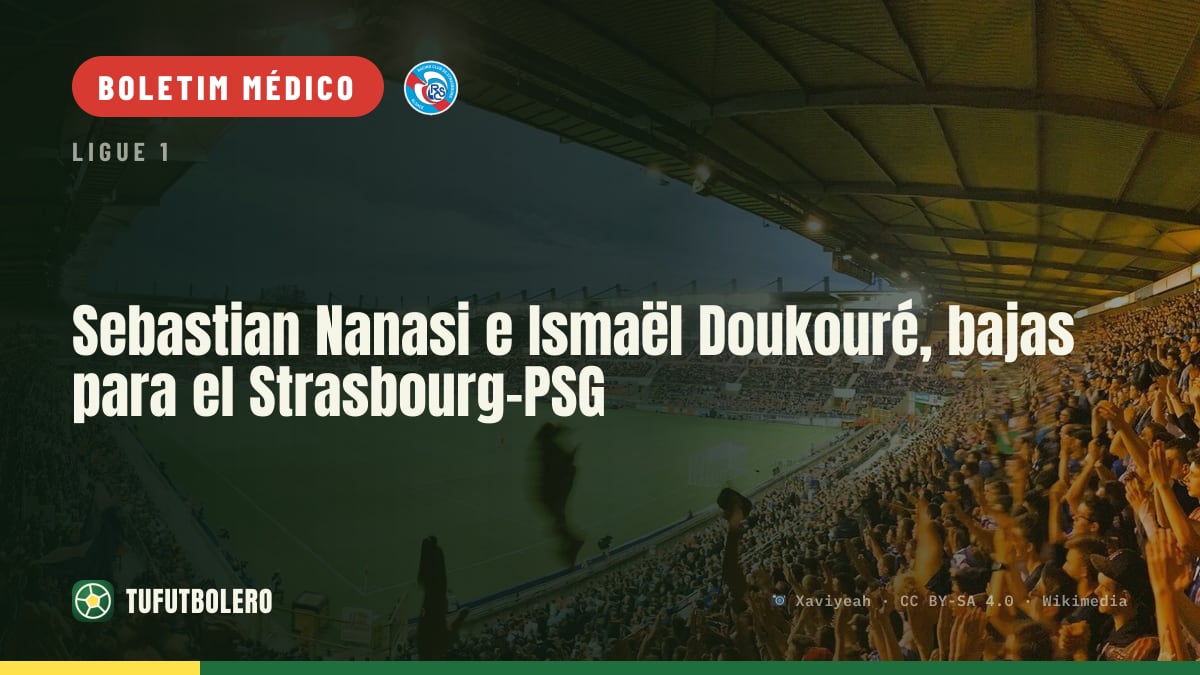 Sebastian Nanasi e Ismaël Doukouré fora do Strasbourg x PSG