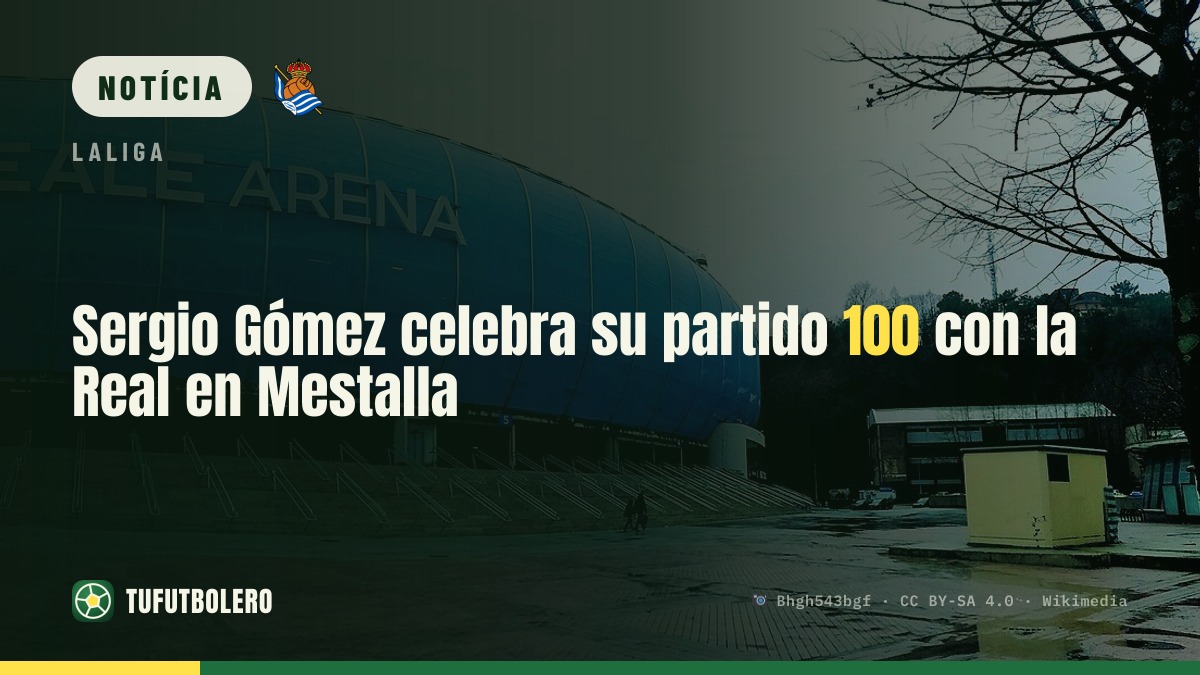 Sergio Gómez celebra 100 jogos pela Real na estreia em Mestalla