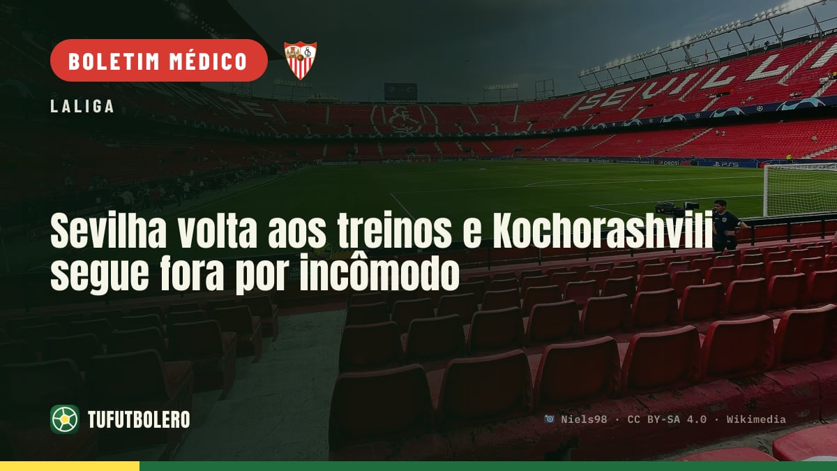 Sevilha volta aos treinos e Kochorashvili segue fora por incômodo