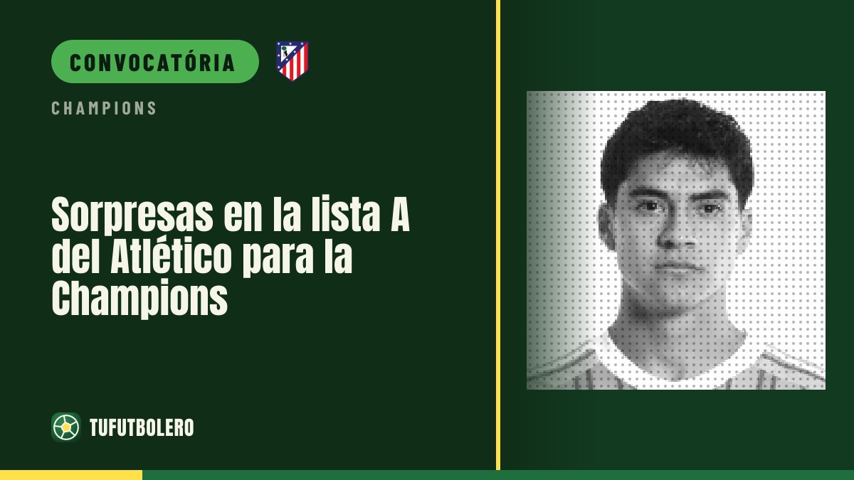 Surpresas na lista A do Atlético para a Champions