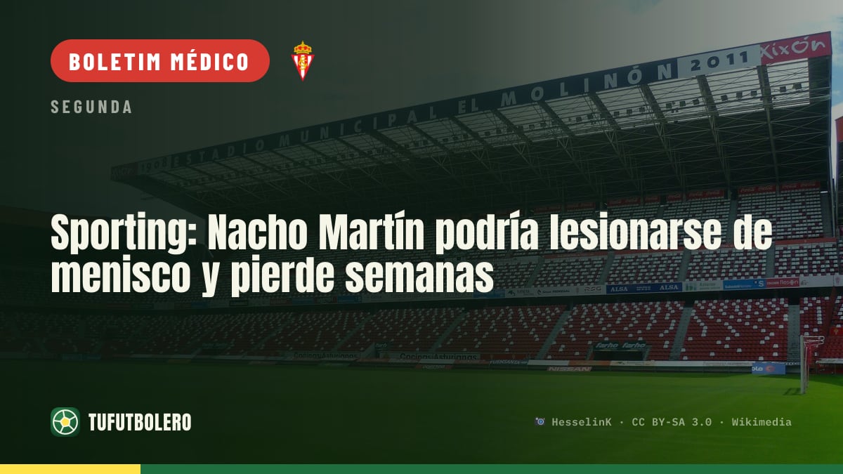 Sporting: Nacho Martín pode ter lesão no menisco e não joga