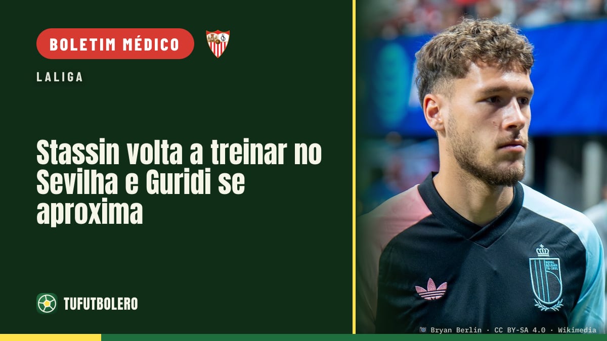 Stassin volta a treinar no Sevilha e Guridi se aproxima