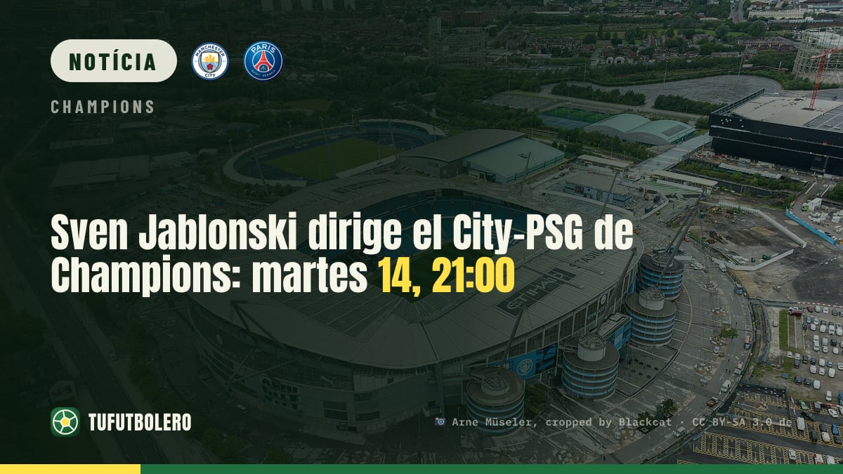 Sven Jablonski apita City x PSG na Champions: 14/10, 21h