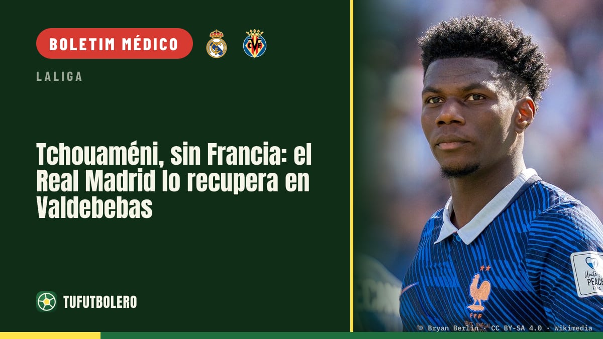 Tchouaméni sem França: o Real Madrid o recupera em Valdebebas