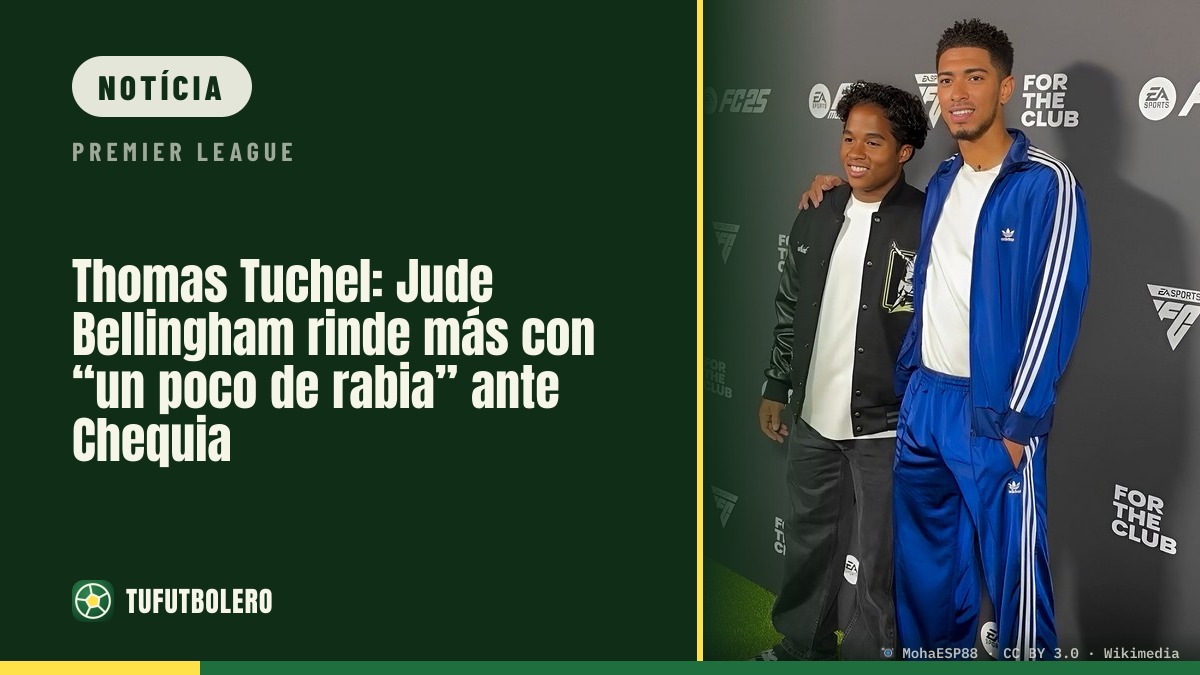 Thomas Tuchel: Jude Bellingham rende mais com “um pouco de raiva” contra a Chéquia