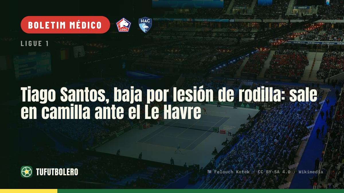 Tiago Santos fora por lesão no joelho esquerdo: sai em maca vs Le Havre