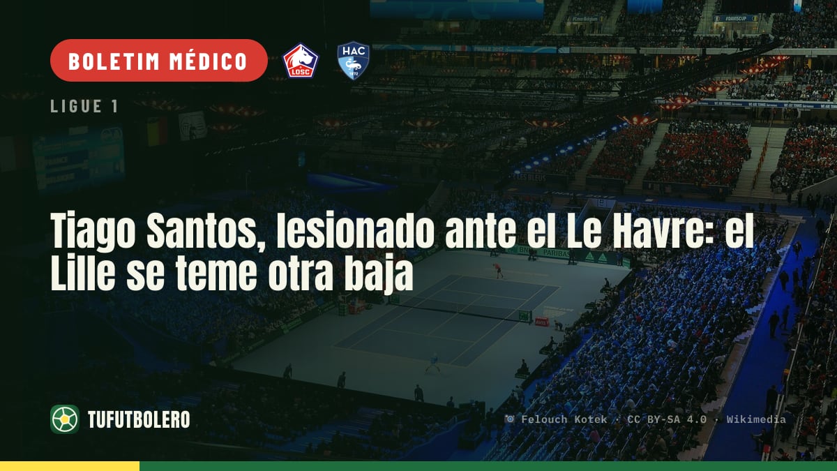 Tiago Santos se machuca contra o Le Havre e o Lille treme