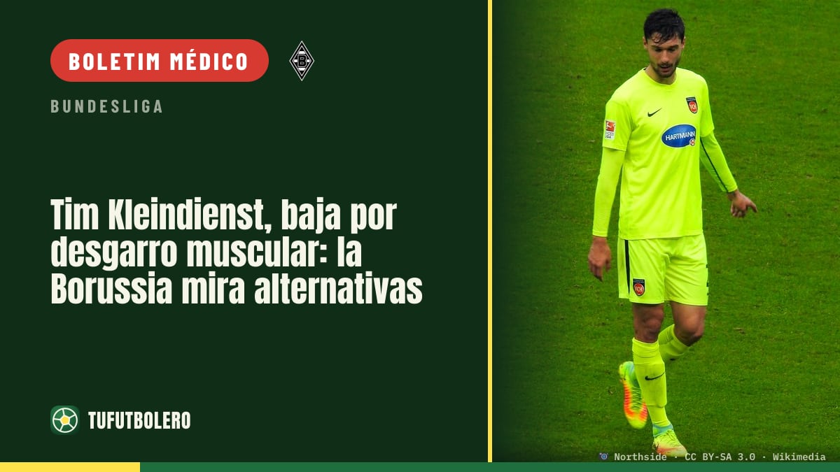 Tim Kleindienst fica fora de novo com desgarro muscular e o Borussia procura solução