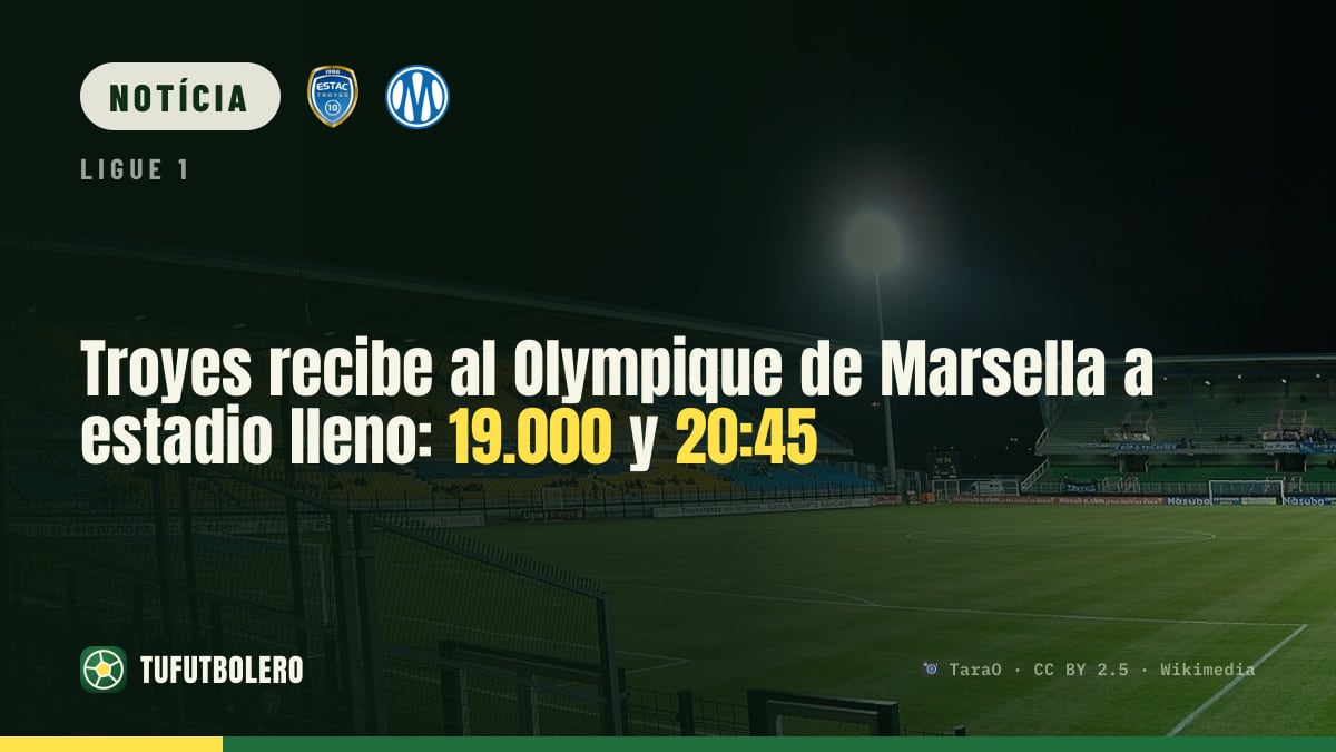 Troyes recebe o Olympique de Marselha em estádio esgotado: 19 mil