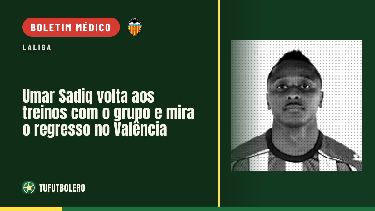 Umar Sadiq volta aos treinos com o grupo e mira o regresso no Valência