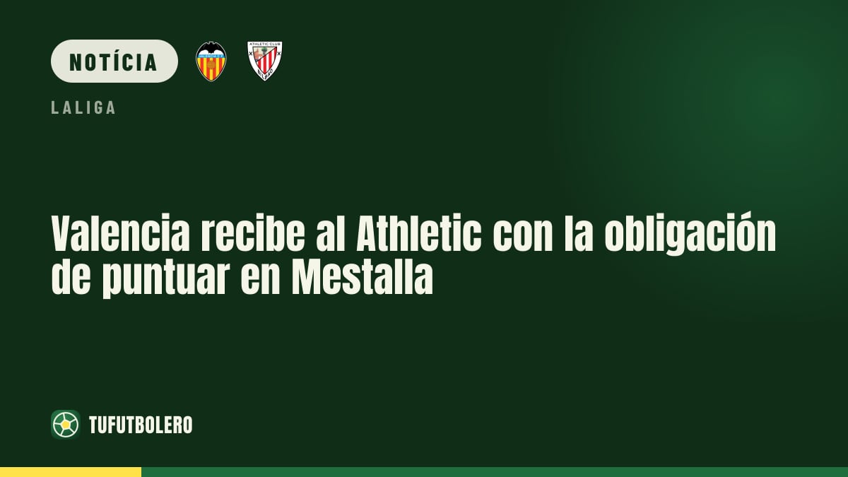 Valencia recebe o Athletic e precisa pontuar em Mestalla