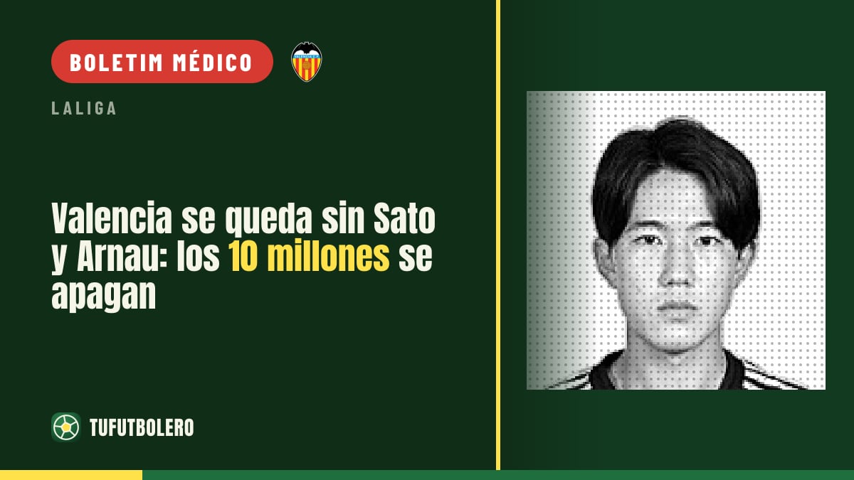 Valencia perde Sato e Arnau da rotação: os €10 milhões somem