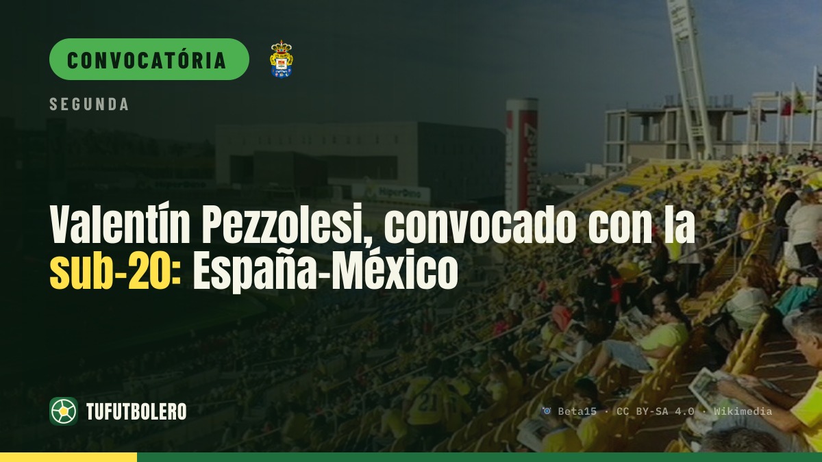 Valentín Pezzolesi convocado pela sub-20: amistoso Espanha–México