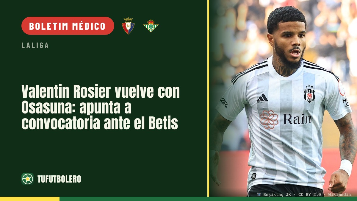 Valentin Rosier já está pronto para voltar ao Osasuna e jogar contra o Betis