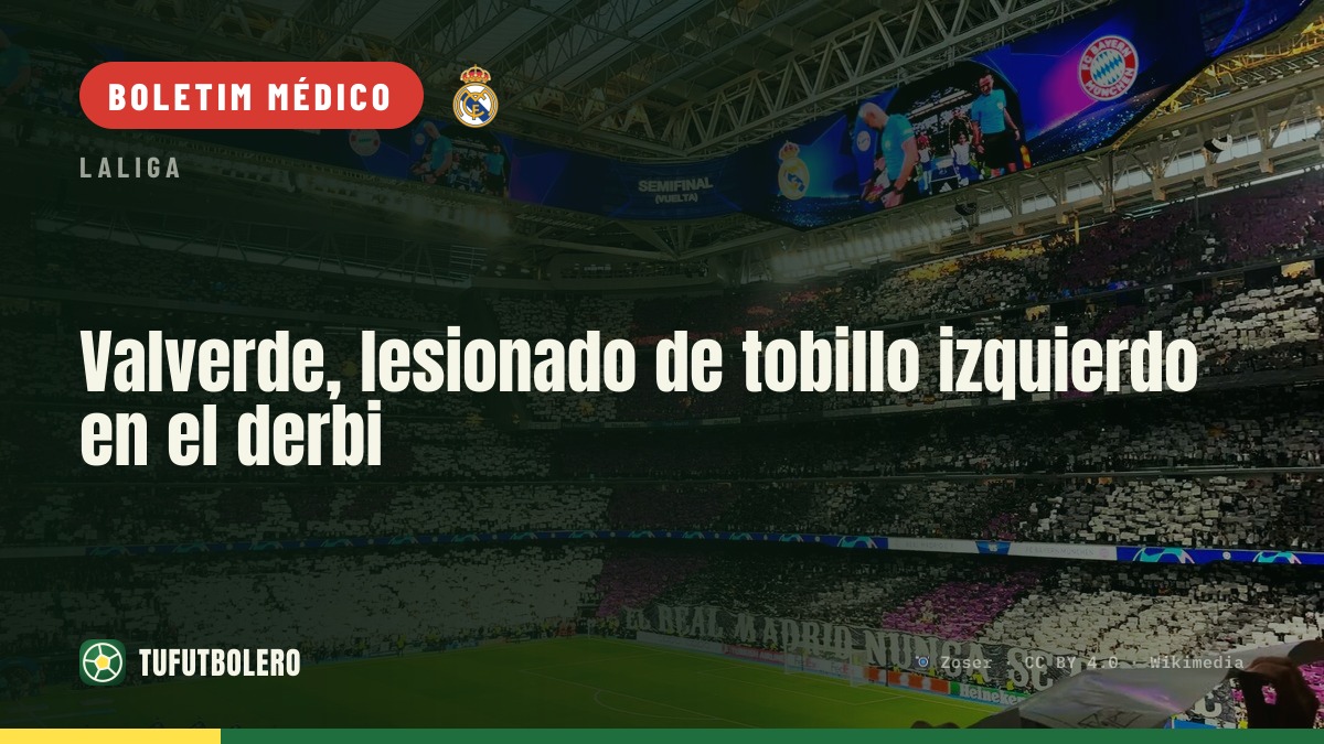 Valverde lesionado no tornozelo esquerdo no dérbi