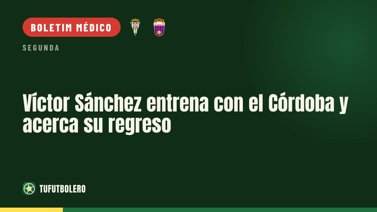 Víctor Sánchez treina com o Córdoba e se aproxima do retorno
