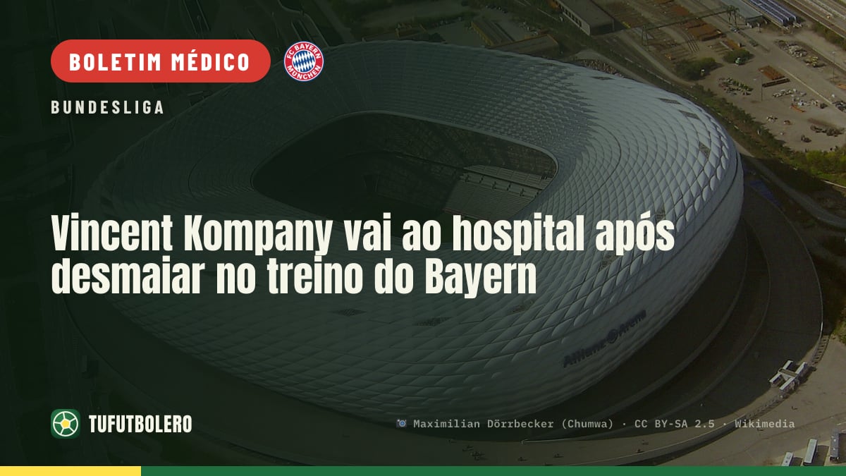 Vincent Kompany vai ao hospital após desmaiar no treino do Bayern
