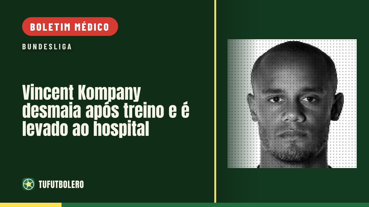 Vincent Kompany desmaia após treino e é levado ao hospital