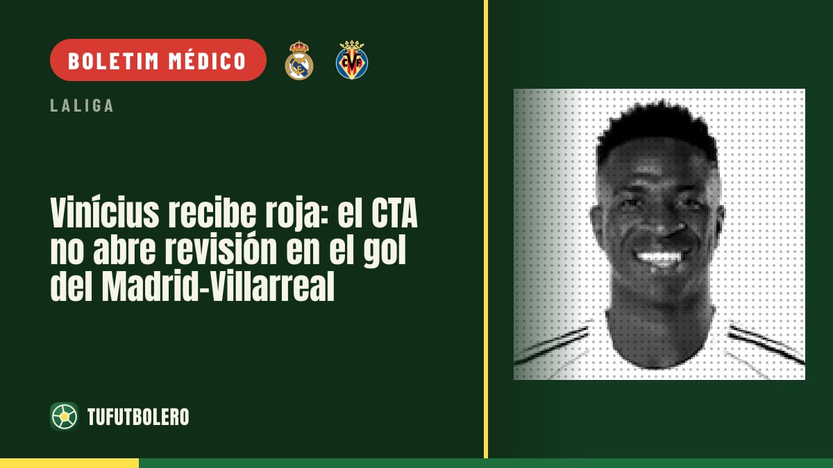 Vinícius expulso: o CTA não vai rever o lance do gol no Real Madrid-Villarreal