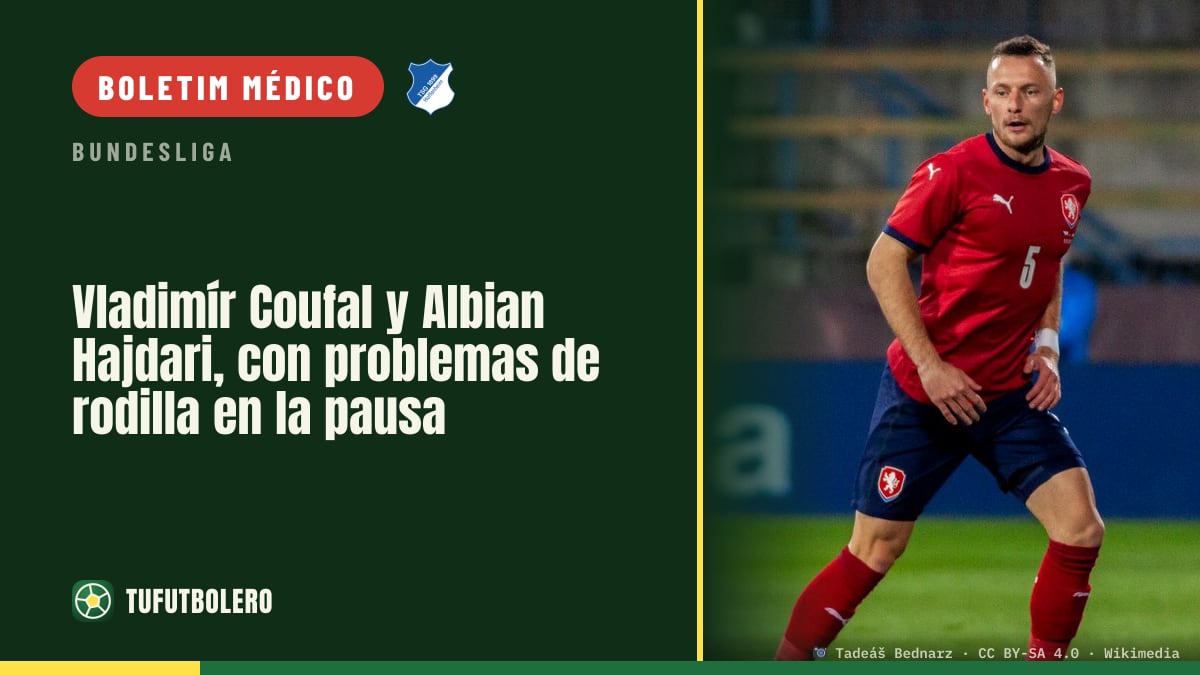 Vladimír Coufal e Albian Hajdari com problemas no joelho durante a pausa internacional