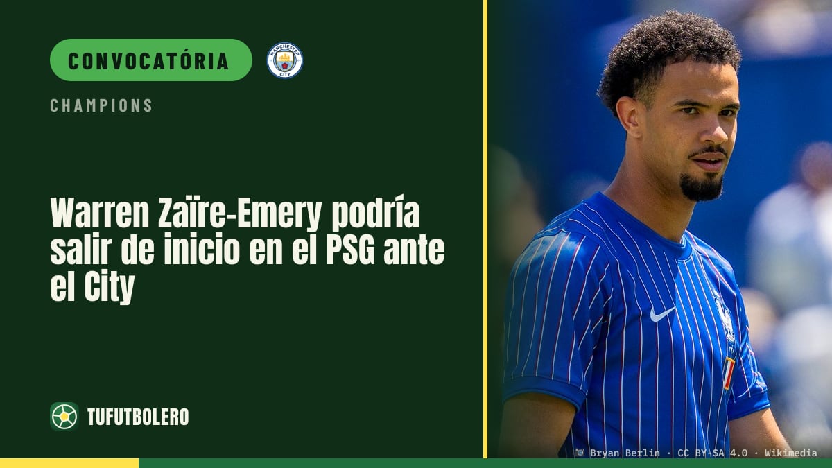 Warren Zaïre-Emery pode começar pelo PSG vs Manchester City