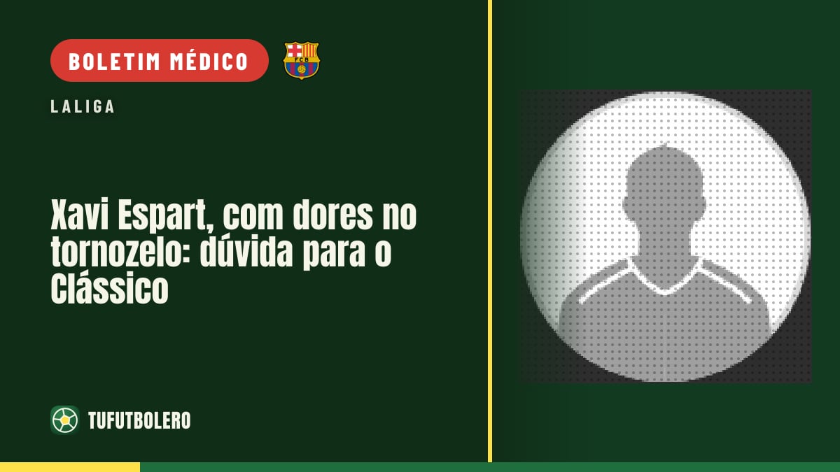 Xavi Espart, com dores no tornozelo: dúvida para o Clássico