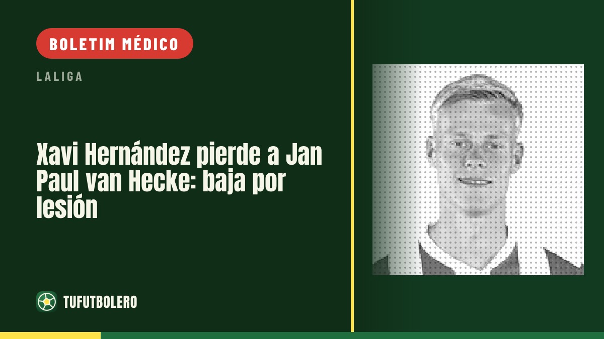 Xavi Hernández perde Jan Paul van Hecke: lesão deixa fora