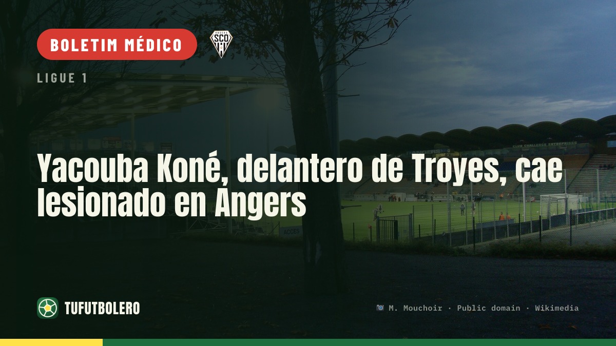 Yacouba Koné, do Troyes, lesionado com gravidade em Angers