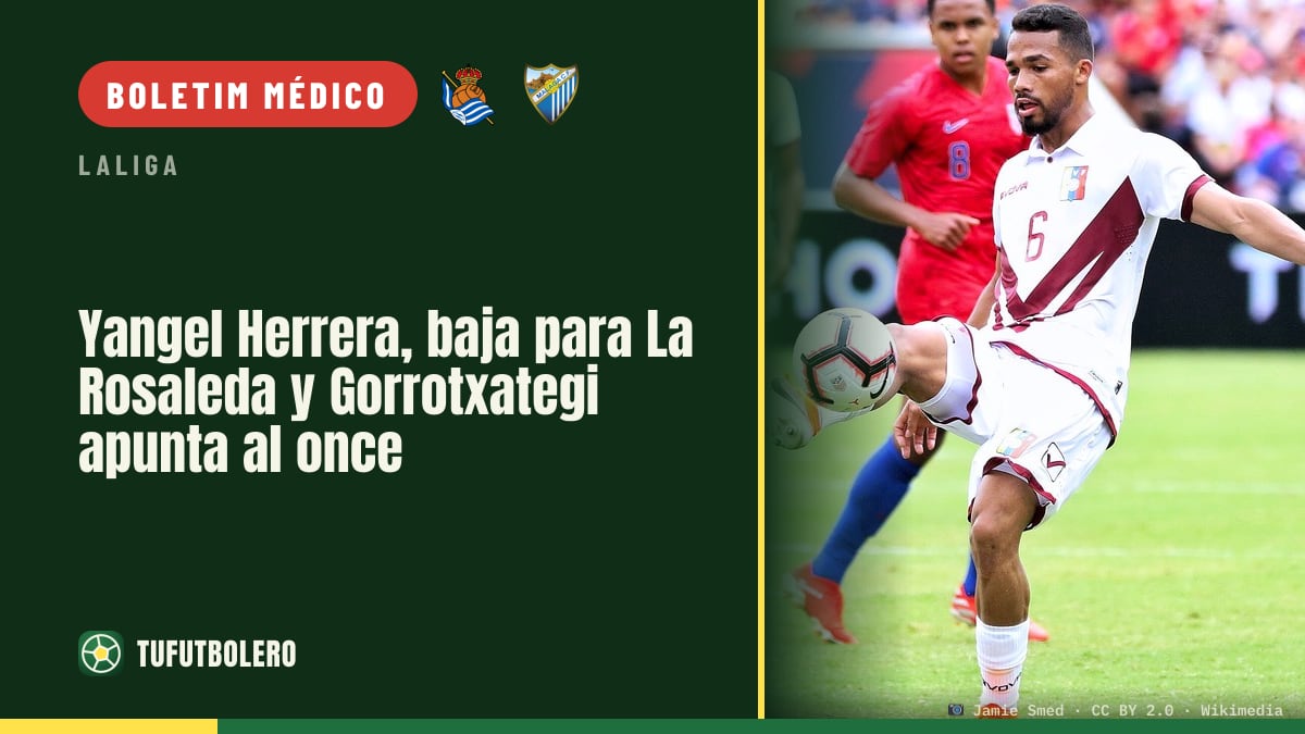 Yangel Herrera é baixa em La Rosaleda e Gorrotxategi deve começar