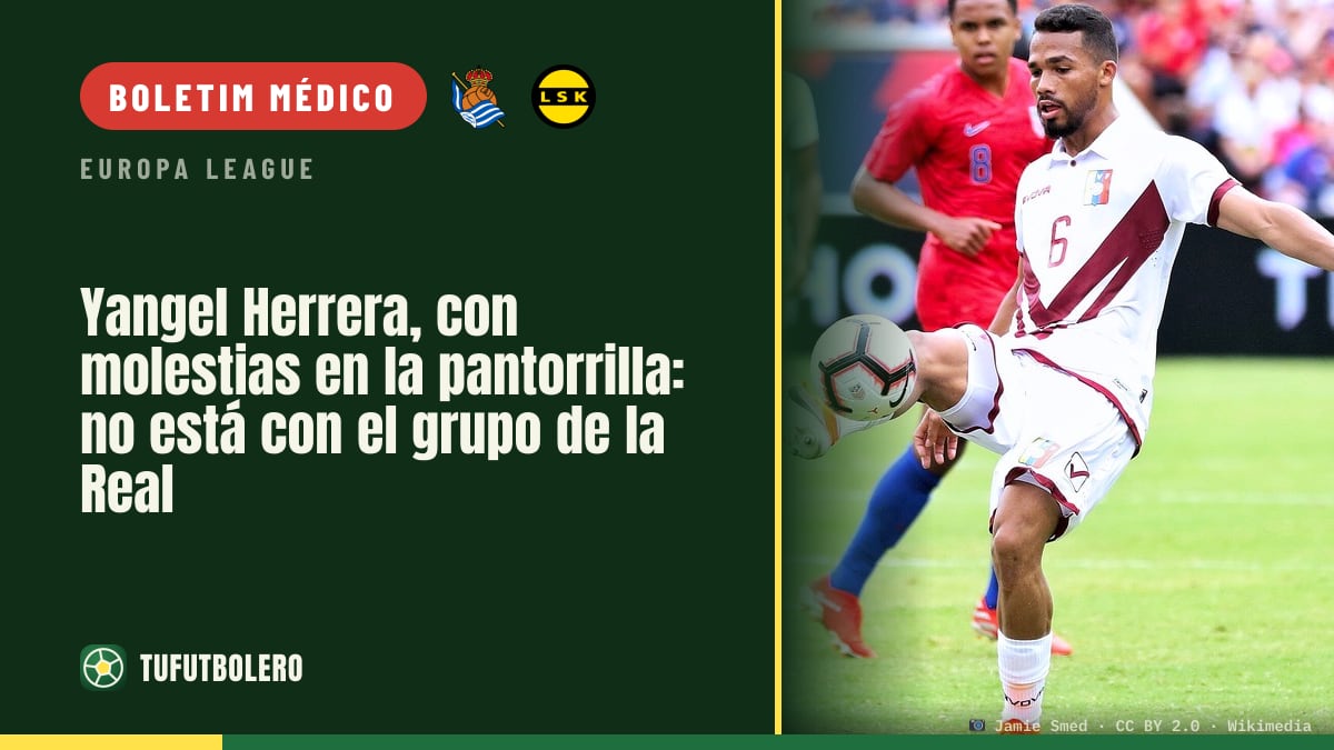 Yangel Herrera segue fora do grupo por dores na panturrilha na Real Sociedad