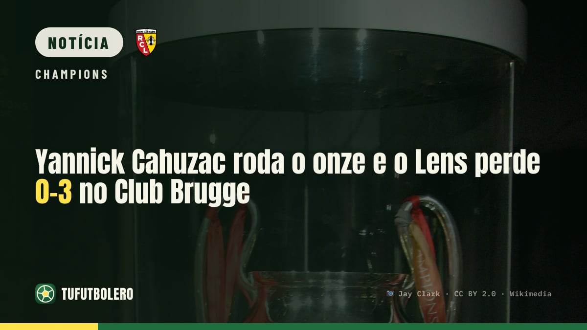 Yannick Cahuzac roda o onze e o Lens perde 0-3 no Club Brugge