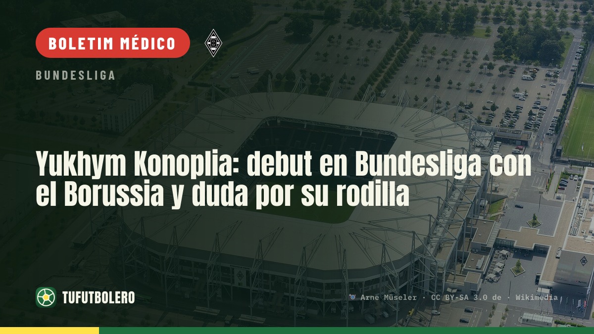 Yukhym Konoplia pode estrear na Bundesliga pelo Borussia, mas a dúvida é a rodilha