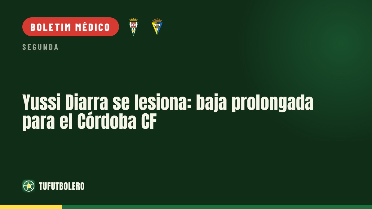Yussi Diarra lesiona-se: baixa prolongada para o Córdoba CF