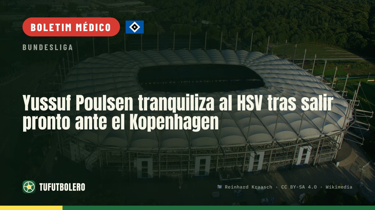 Yussuf Poulsen tranquiliza o HSV após sair cedo contra o Copenhaga