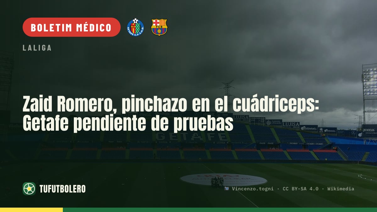 Zaid Romero com lesão no quadríceps: Getafe aguarda exames