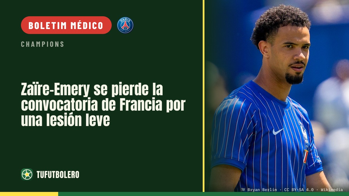 Zaïre-Emery fora do estágio da França com lesão leve na coxa esquerda
